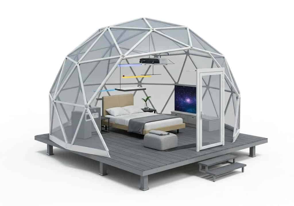 Free-Energy Geodesic Dome Casa Oggi - Innovativo Rifugio Eco-Friendly per il Futuro.